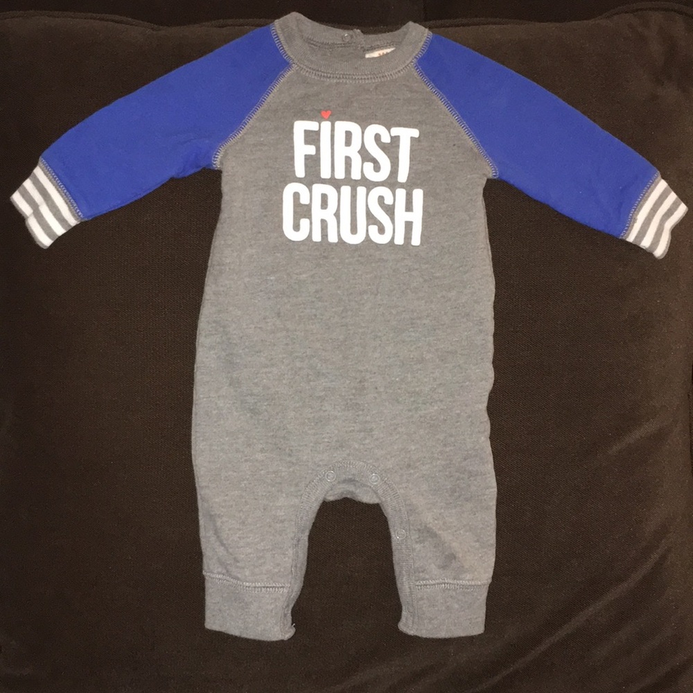 First crush baby boy bodysuit